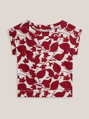 Hobbs Red Printed Alycia Top - Image 4 of 4