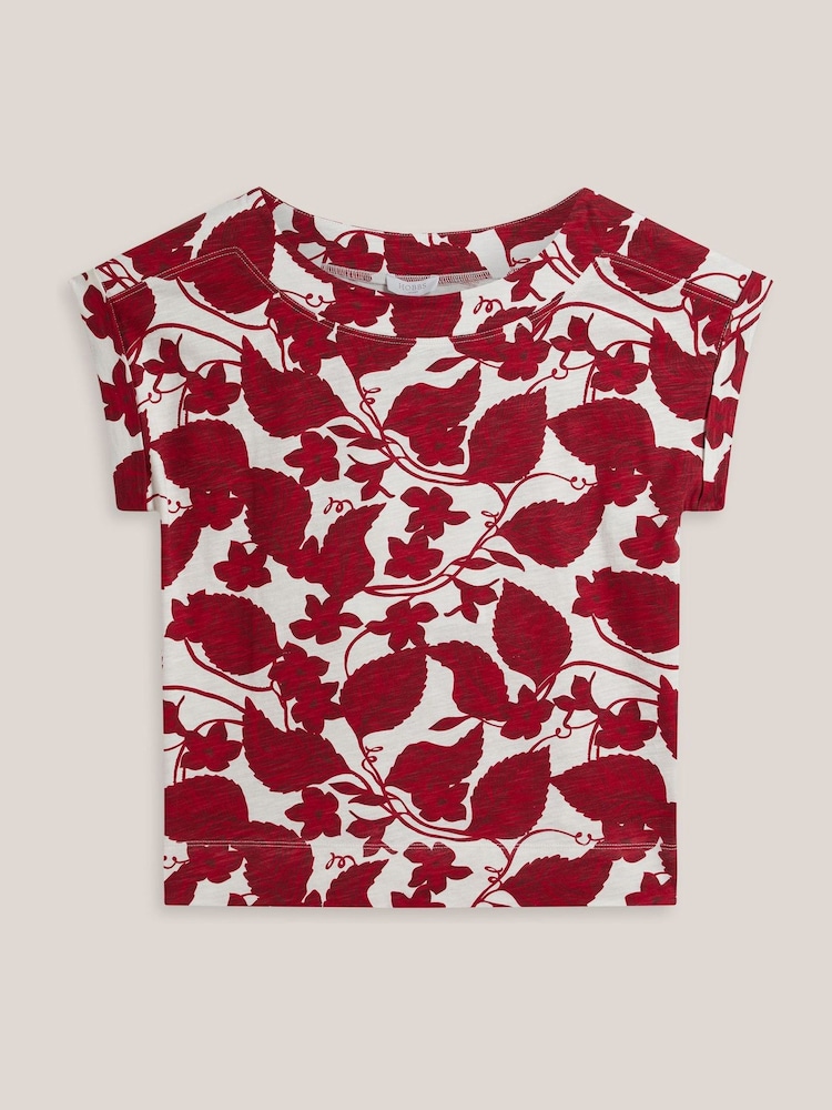 Hobbs Red Printed Alycia Top - Image 4 of 4