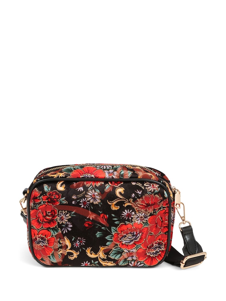 Pavers Red Floral Shoulder Bag - Image 2 of 2