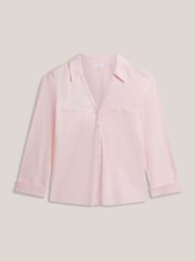 Hobbs Pink Zariah Slub Shirt - Image 4 of 4
