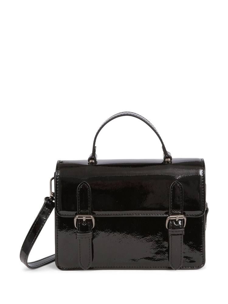 Bolso satchel de charol negro de Pavers - Imagen 1 de 3 Bolso satchel de charol negro de Pavers - Imagen 1 de 3