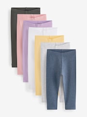 Multi Mono Basic Leggings 7 Pack (3mths-7yrs) - Image 1 of 10