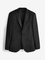 Black Slim Fit Signature Tollegno Italian Wool Suit Jacket - Image 7 of 10