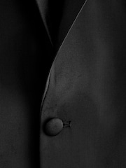 Black Slim Fit Signature Tollegno Italian Wool Suit Jacket - Image 9 of 10