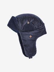 FatFace Blue Cord Trapper Hat - Image 1 of 4