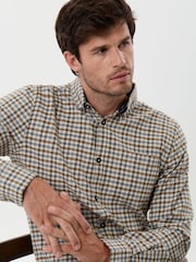Saltwell Cream Brushed Cotton Long Sleeve Shirt - Image 1 of 5