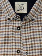 Saltwell Cream Brushed Cotton Long Sleeve Shirt - Image 7 of 8