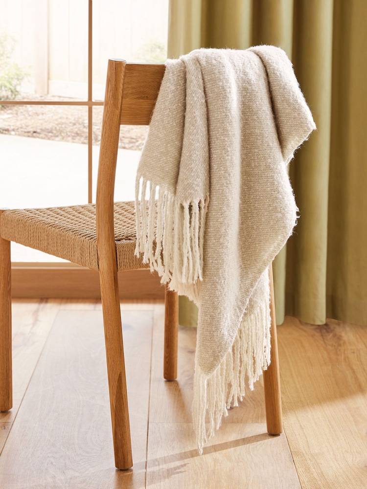 Natural Super Soft Ludlow Throw - Image 2 of 6