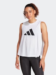 Weiß - adidas – Train Essentials – Trainingsweste mit großem Logo - Bild 1 von 4
