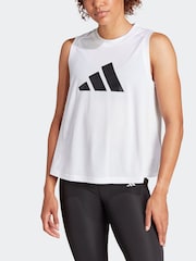 Weiß - adidas – Train Essentials – Trainingsweste mit großem Logo - Bild 3 von 4