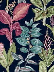 Blue Fantasy Rainforest Leaves Multi 10M Wallpaper - Image 2 of 4