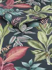 Blue Fantasy Rainforest Leaves Multi 10M Wallpaper - Image 4 of 4