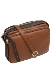 Marrón espresso - Bolso bandolera de piel 'Remi' de Pure Luxuries London - Imagen 5 de 6