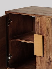 Swoon Brown Banner Mango Wood 4 Door Sideboard - Image 4 of 8