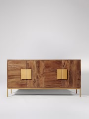Swoon Brown Banner Mango Wood 4 Door Sideboard - Image 5 of 8