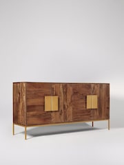 Swoon Brown Banner Mango Wood 4 Door Sideboard - Image 7 of 8