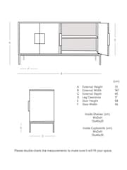 Swoon Brown Banner Mango Wood 4 Door Sideboard - Image 8 of 8