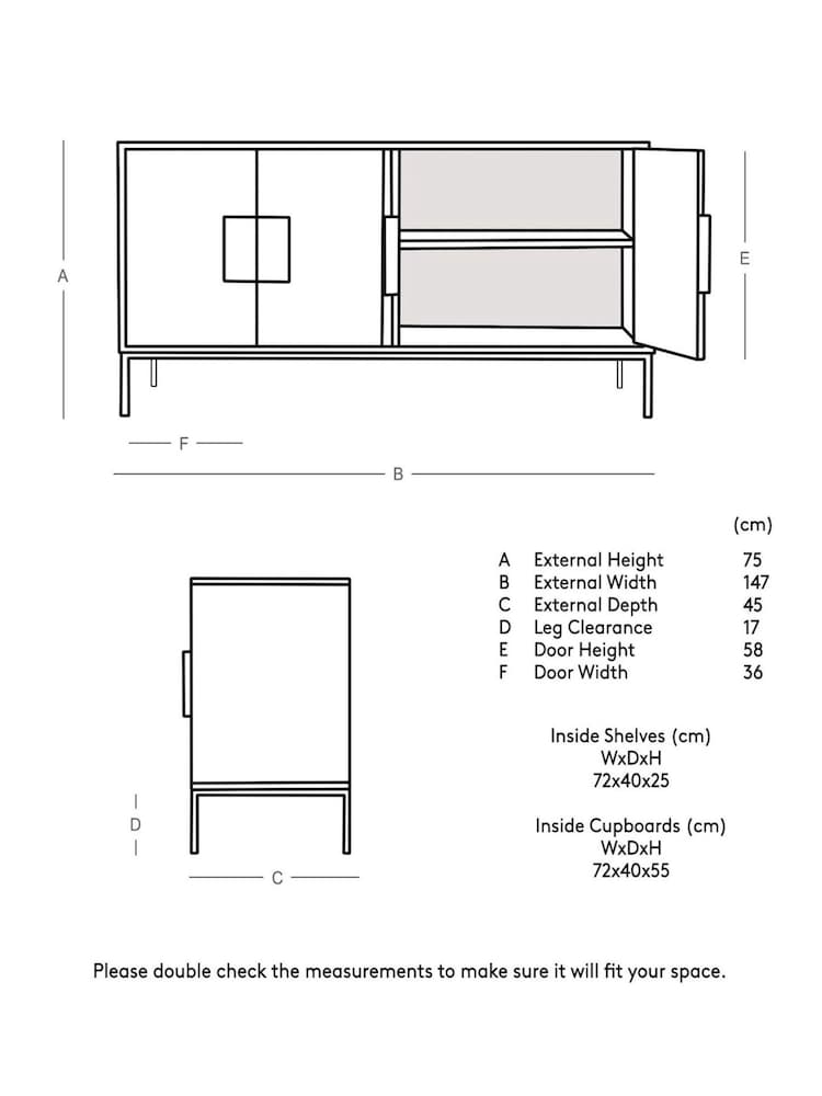 Swoon Brown Banner Mango Wood 4 Door Sideboard - Image 8 of 8
