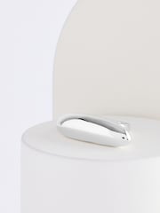 Silver Tone Sleek Bar Ring Made With Recycled Zinc - Image 4 of 4