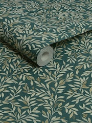 Emerald Ditsy Leaf 10M Wallpaper - 4의 이미지 4