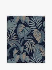Navy Jungle Leaves 10M Wallpaper - Image 2 of 4