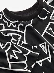 Black/White Doodle Boy Licensed T-Shirt (3-16yrs) - Image 3 of 4