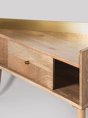 Swoon Natural Fresco Mango Wood Corner TV Unit, Up to 43 inch - Image 4 of 5