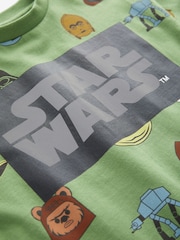 Khaki Green Licensed Star Wars All Over Print 100% Cotton Short Sleeve T-Shirt (3-16yrs) - Image 4 of 4