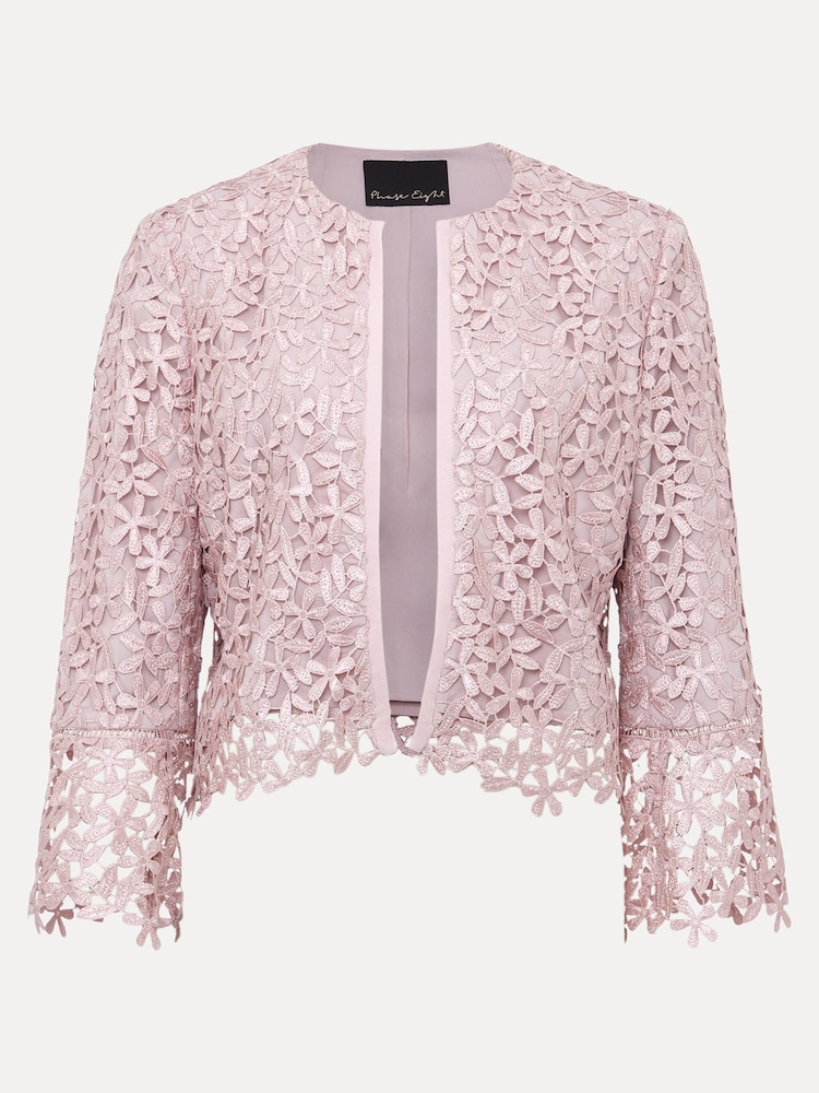 Phase Eight Pink Daisy Lace Jacket - Image 7 of 7