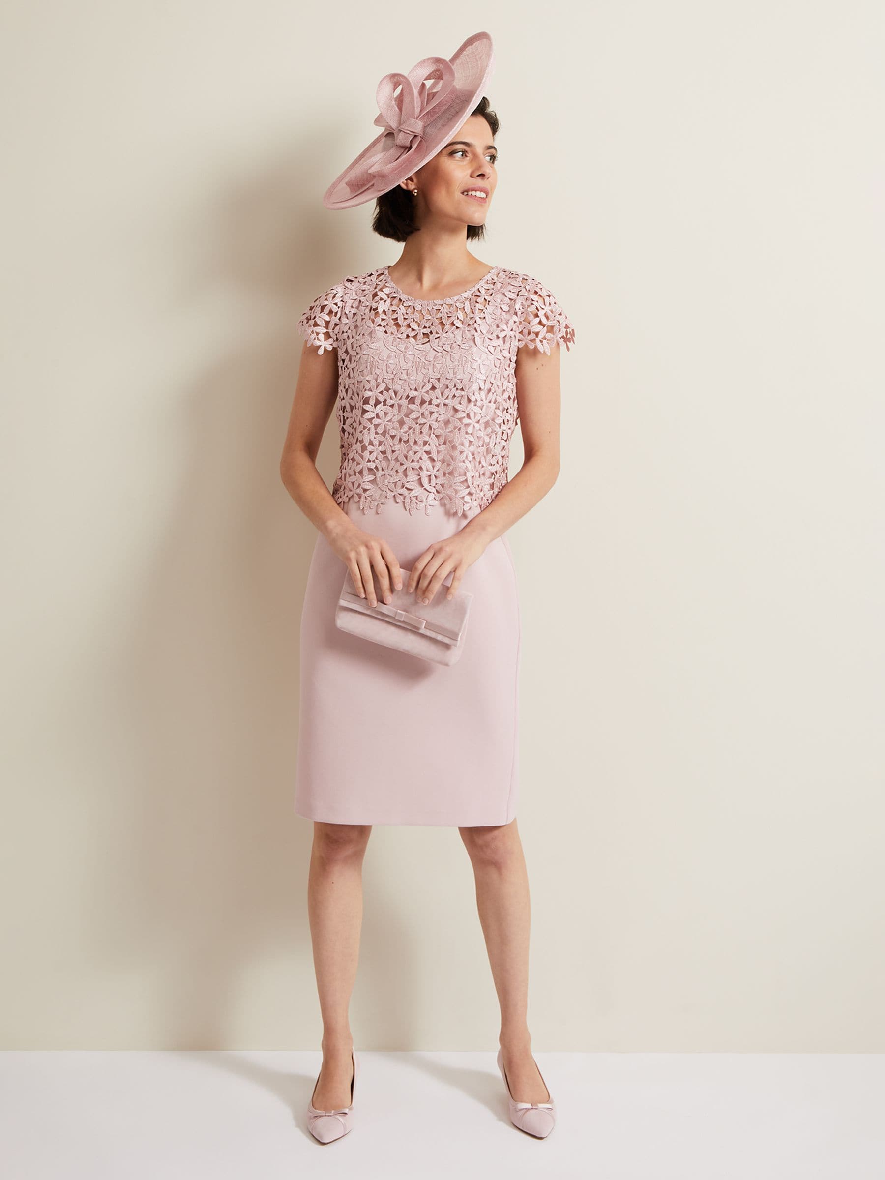 Buy Phase Eight Pink Daisy Lace Midi Dress from Next USA
