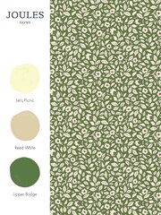 Joules Green Ditsy Floral Print 10M Wallpaper - Image 4 of 4