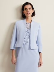 Phase Eight Blue Petite Daisy Peplum Jacket - Image 1 of 6
