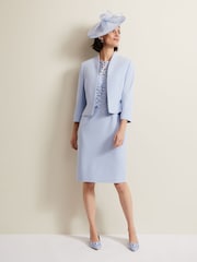 Phase Eight Blue Petite Daisy Peplum Jacket - Image 3 of 6