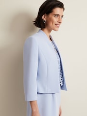 Phase Eight Blue Petite Daisy Peplum Jacket - Image 4 of 6