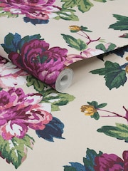 Joules Cream Invite Floral Wallpaper - Image 3 of 4