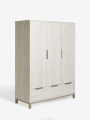 White Bronx Oak Effect Triple, 2 Drawers Wardrobe - Image 5 of 8