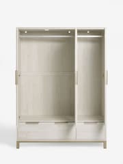 White Bronx Oak Effect Triple, 2 Drawers Wardrobe - Image 7 of 8