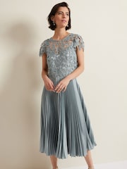 Phase Eight Grey Dana Lace Double Layer Dress - Image 1 of 7