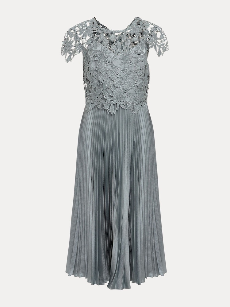 Phase Eight Grey Dana Lace Double Layer Dress - Image 7 of 7