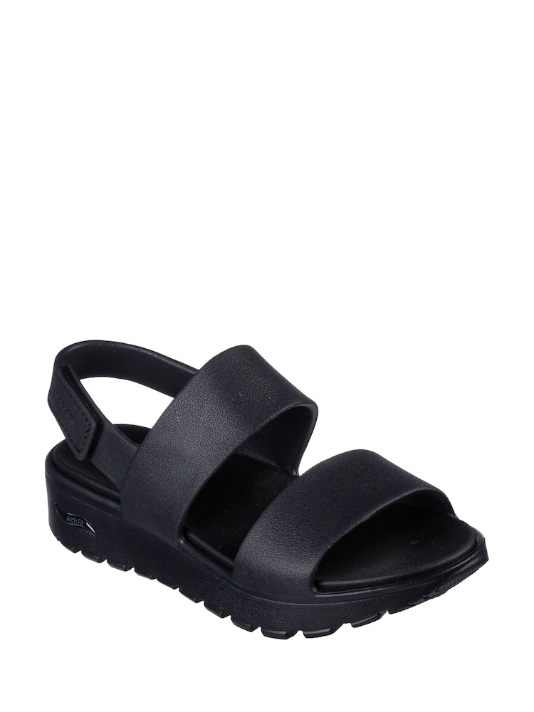 Skechers Black Arch Fit Footsteps Day Dream Sandals - Image 3 of 5