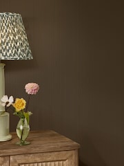 Mocha Ticking Stripe 10M Wallpaper - Imagen 2 de 5