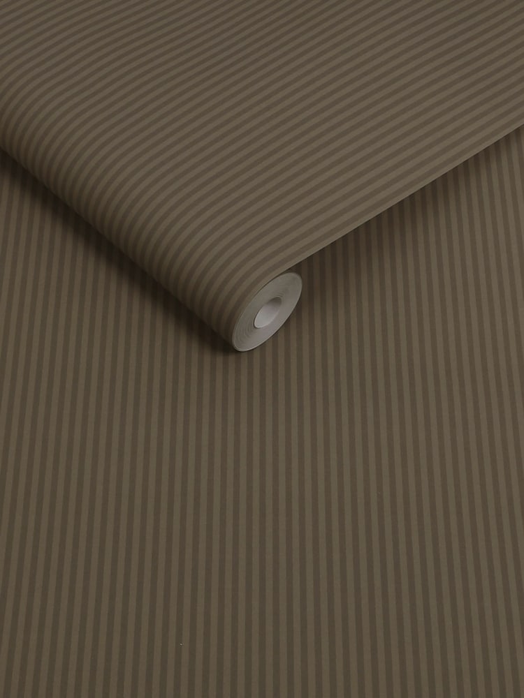 Mocha Ticking Stripe 10M Wallpaper - Imagen 5 de 5
