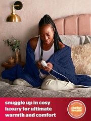Silentnight Blue Luxury 9 Heat Setting Heated Throw - Image 2 of 8