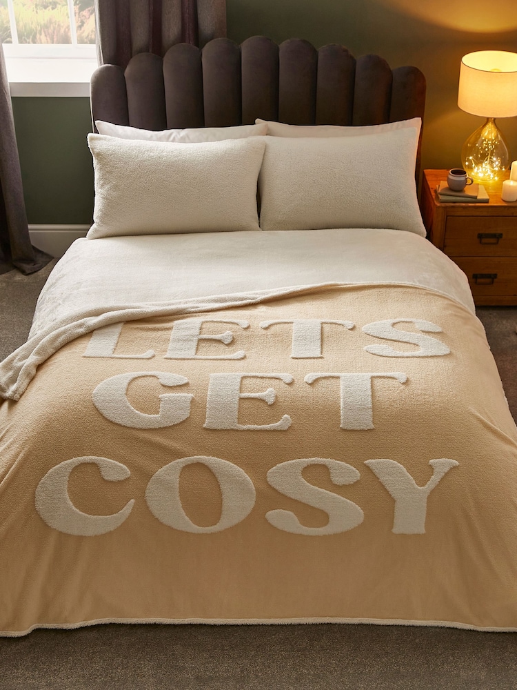 Silentnight Cream Let's Get Cosy Throw - Image 1 of 8