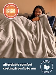 Silentnight Cream Luxury Faux Fur 9 Heat Setting Heated Throw - Image 5 of 9