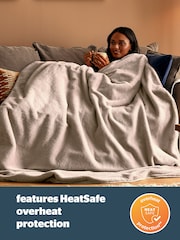 Silentnight Cream Luxury Faux Fur 9 Heat Setting Heated Throw - Image 6 of 9