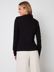 Schwarz - Threadbare Einreihiger Ponte-Blazer aus Jersey - Bild 2 von 4