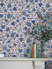 Joules Blue Trailing Scot 10M Wallpaper - Image 1 of 4
