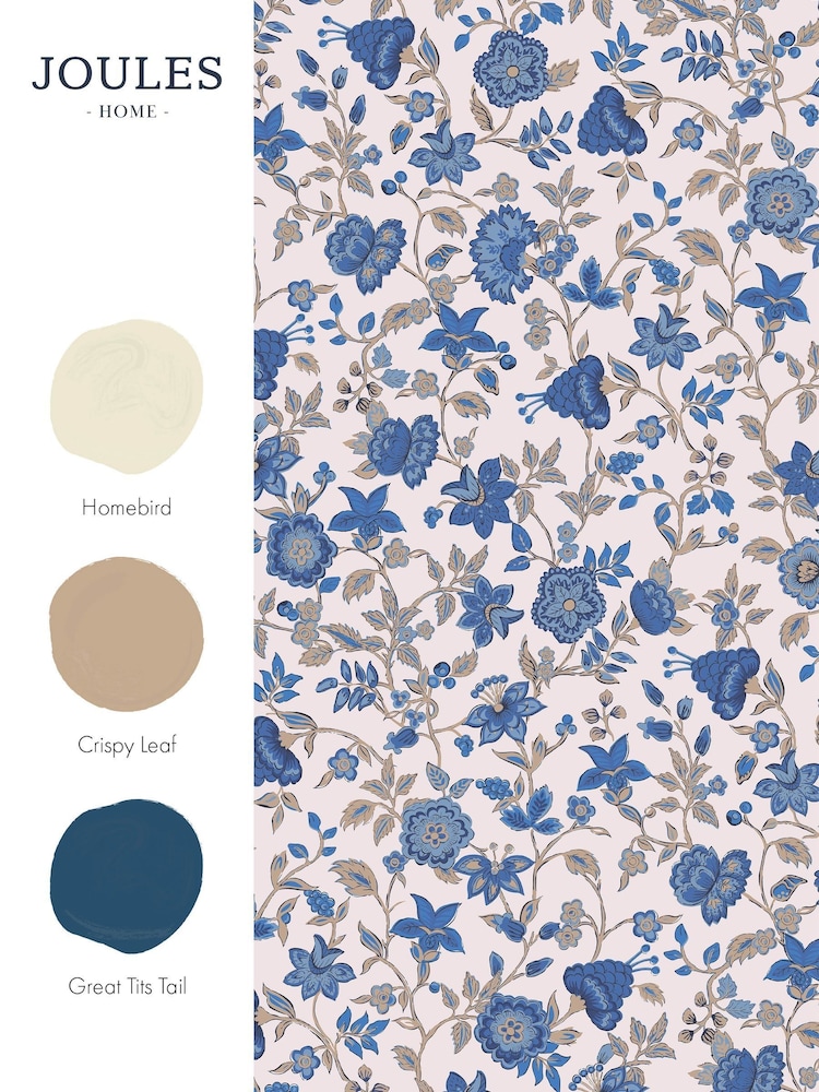 Joules Blue Trailing Scot 10M Wallpaper - Image 4 of 4 Joules Blue Trailing Scot 10M Wallpaper - Image 4 of 4