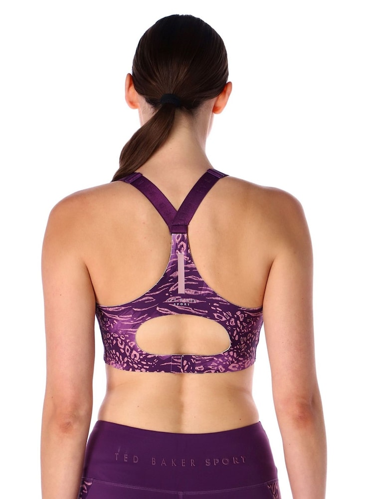 Ted Baker Sport Purple High Support Adjustable Sports Bra - Image 2 of 4 Ted Baker Sport Purple High Support Adjustable Sports Bra - Image 2 of 4